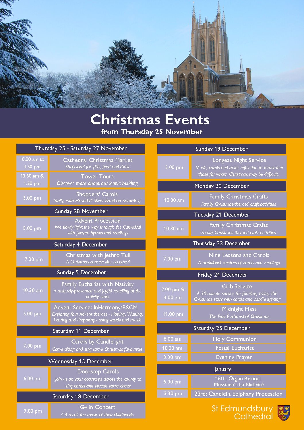 Christmas Events 2021 St Edmundsbury Cathedral